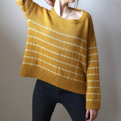 Pull doux et collant | rayures décontractées avec Sayama et Mohair Bliss de Pascuali