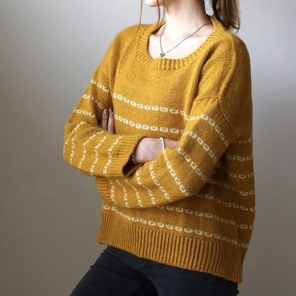 Pull doux et collant | rayures décontractées avec Sayama et Mohair Bliss de Pascuali