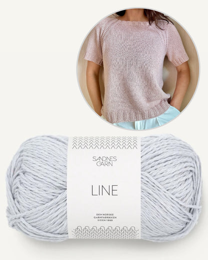 Mellow Mood Top | T-shirt basique, léger et doux en Line de Sandnes Garn
