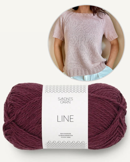 Mellow Mood Top | T-shirt basique, léger et doux en Line de Sandnes Garn