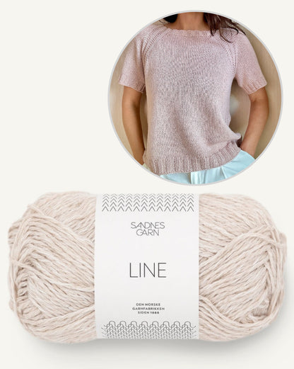 Mellow Mood Top | T-shirt basique, léger et doux en Line de Sandnes Garn
