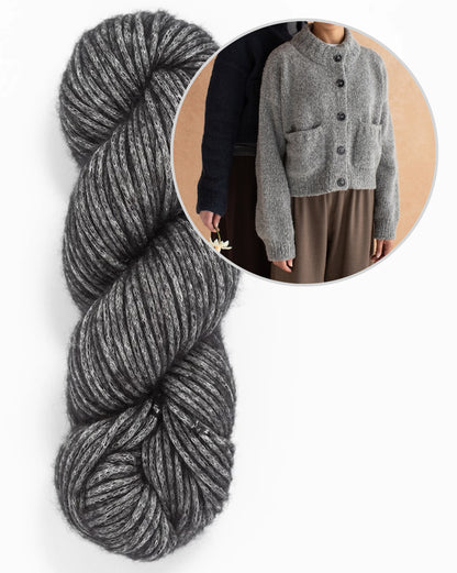 Miko-neuletakki | pehmeän pehmeä Woolfolkin ilmataskuista valmistettu takki, jossa on kauniit taskut