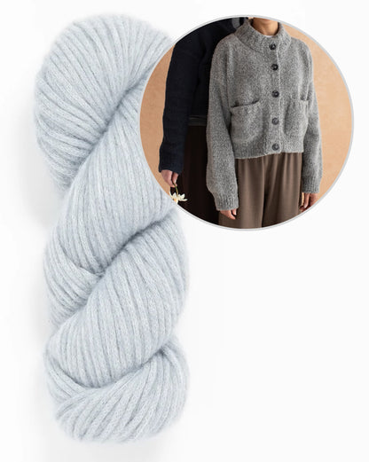 Miko-neuletakki | pehmeän pehmeä Woolfolkin ilmataskuista valmistettu takki, jossa on kauniit taskut