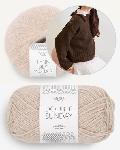 Mina Sweater | lässiger oversize Pullover aus Double Sunday und Tynn Silk Mohair von Sandnes Garn
