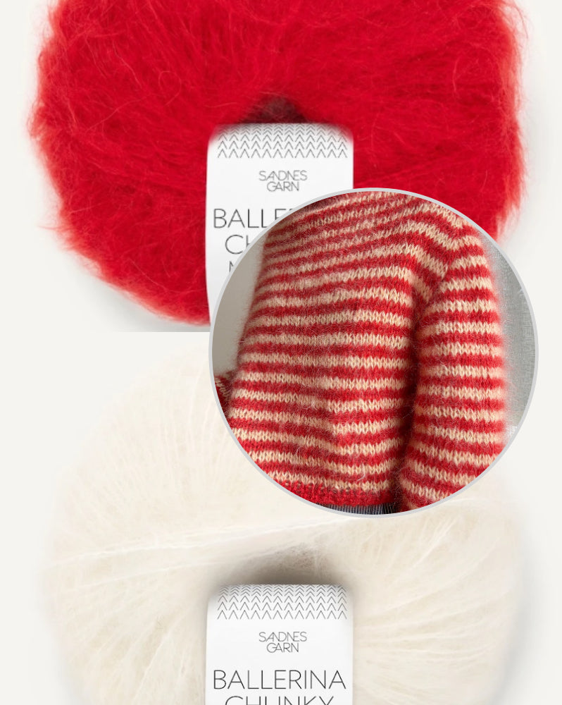 Pull Miyu | chaud à fines rayures en Ballerina Chunky Mohair de Sandnes Garn