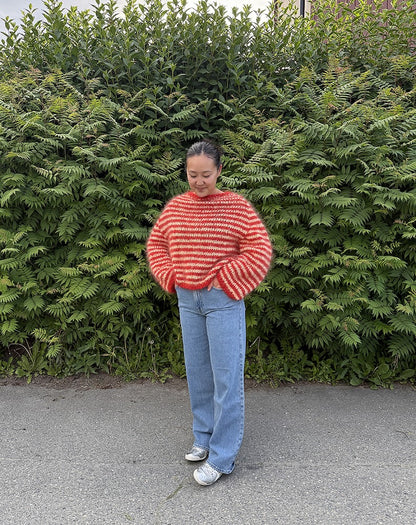 Pull Miyu | chaud à fines rayures en Ballerina Chunky Mohair de Sandnes Garn