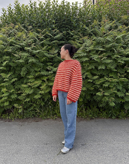 Pull Miyu | chaud à fines rayures en Ballerina Chunky Mohair de Sandnes Garn