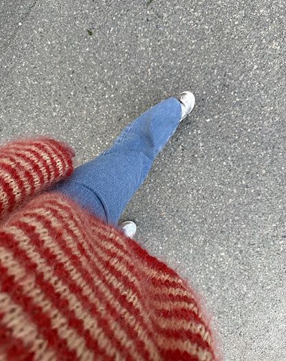 Pull Miyu | chaud à fines rayures en Ballerina Chunky Mohair de Sandnes Garn