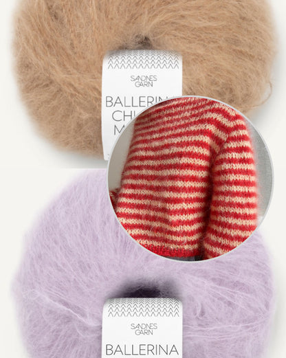 Pull Miyu | chaud à fines rayures en Ballerina Chunky Mohair de Sandnes Garn