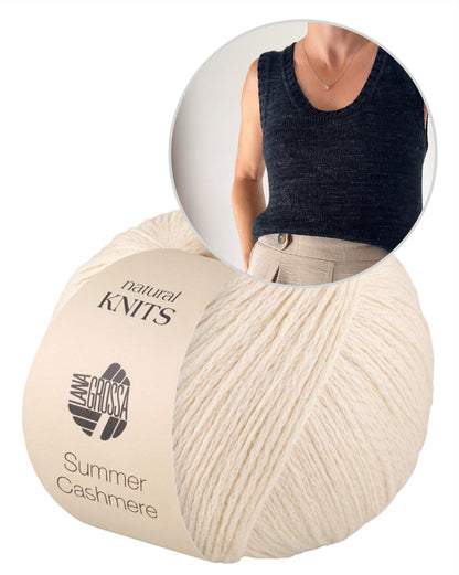 Moon Column Shirt | zartes Basic Top aus Summer Cashmere von Lana Grossa