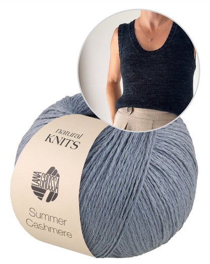Moon Column Shirt | zartes Basic Top aus Summer Cashmere von Lana Grossa