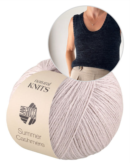 Moon Column Shirt | zartes Basic Top aus Summer Cashmere von Lana Grossa