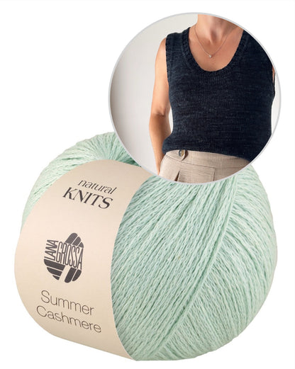 Moon Column Shirt | zartes Basic Top aus Summer Cashmere von Lana Grossa