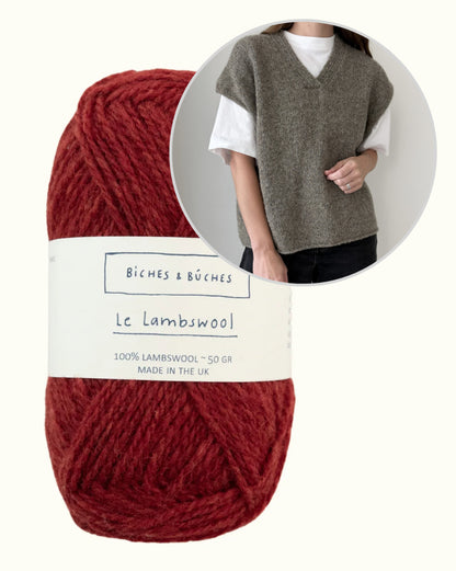 Moon Set Slipover | brīva piegriezuma klasiska veste no Le Lambswool dzijas, ko piedāvā Biches & Bûches