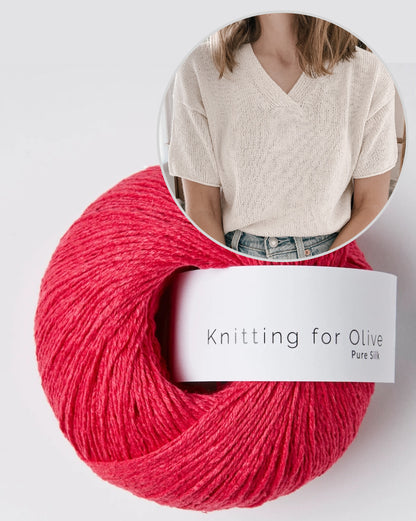 Moon Set Tee | lässiges Seidenshirt aus Pure Silk von Knitting for Olive