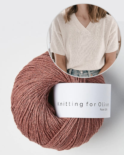 Moon Set Tee | lässiges Seidenshirt aus Pure Silk von Knitting for Olive