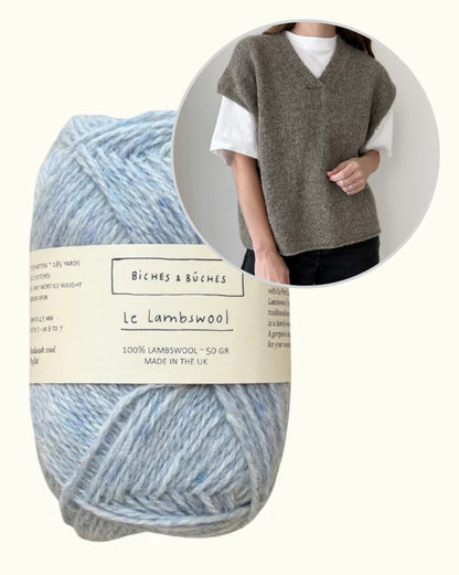 Moon Set Slipover | brīva piegriezuma klasiska veste no Le Lambswool dzijas, ko piedāvā Biches & Bûches