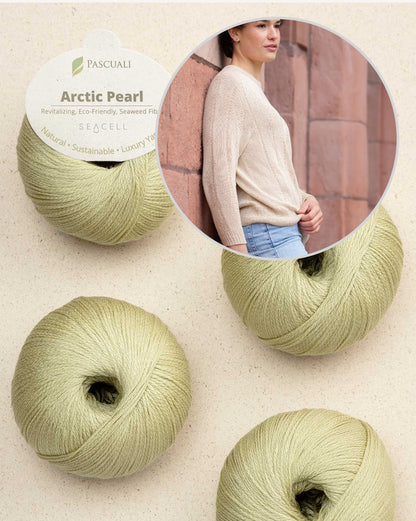 Pull Moon Weave | texture délicate et soyeuse en Arctic Pearl de Pascuali