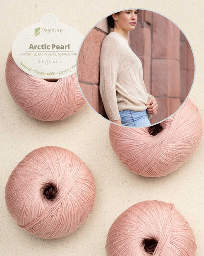 Pull Moon Weave | texture délicate et soyeuse en Arctic Pearl de Pascuali