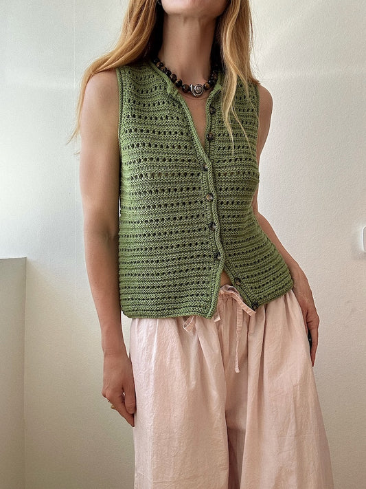 Gilet n° 10 | gilet aéré en mérinos et pure soie de Knitting for Olive