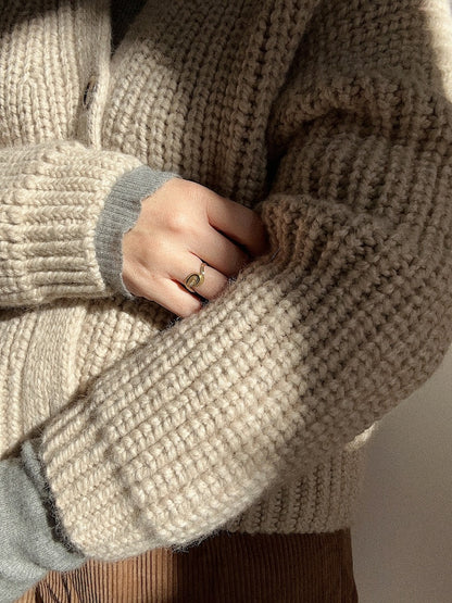Viveka Cardigan | warm jacket made of baby alpaca Los Andes by Pascuali 