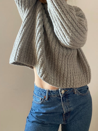 Džemperis Nr. 19 | oversize pīņu raksts no Heavy Merino dzijas, Knitting for Olive