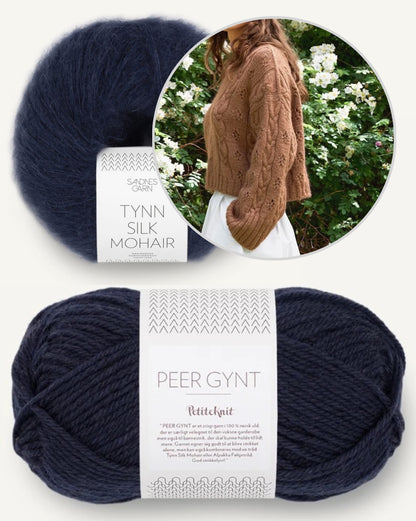 Junia džemperis | romantisks pīņu raksts no Peer Gynt un Tynn Silk Mohair dzijām no Sandnes Garn