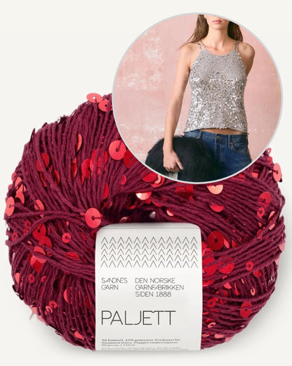 Top Nia | top glitterato in paillettes di Sandnes Garn