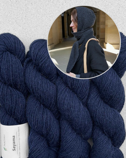 Nomad Scarf | Écharpe-cagoule décontractée en Sayama de Pascuali