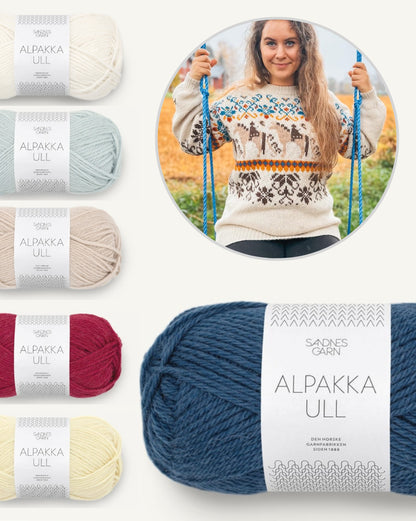 Linka Neumann Norwegian Fjordhorse Sweater mit Alpakka Ull von Sandnes Garn 7
