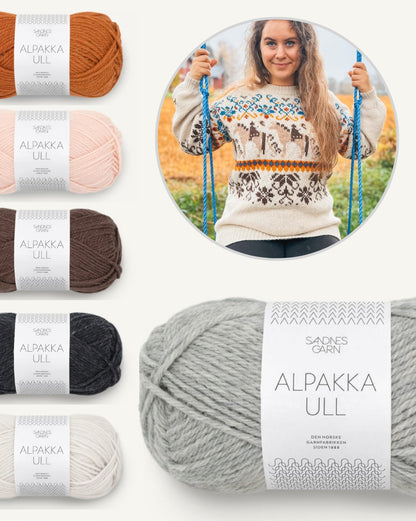 Linka Neumann Norwegian Fjordhorse Sweater mit Alpakka Ull von Sandnes Garn 8