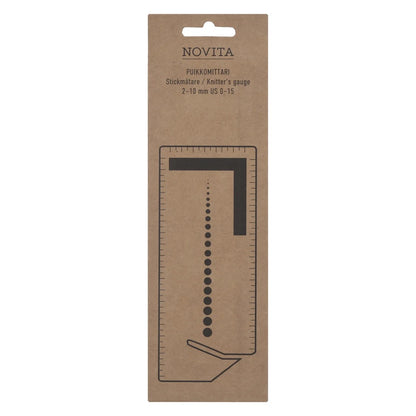needle gauge with thread cutter 
