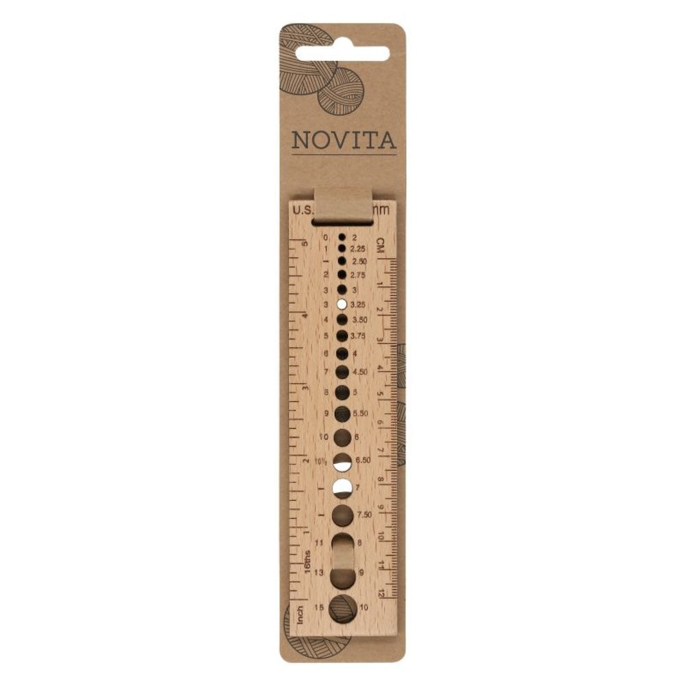 Novita Nadelmaß und Lineal aus Holz