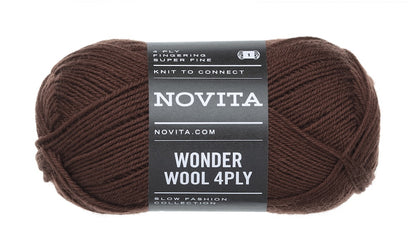 Novita Wonder Wool 4-ply Farbe cola 635