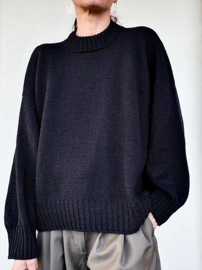 Refined Shoulder Sweater | décontracté et élégant en Lovely Merino Treat de Rosy Green Wool
