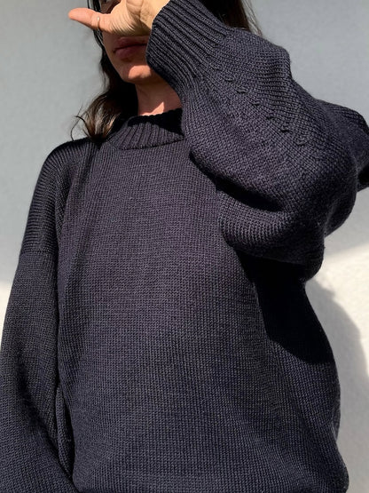 Refined Shoulder Sweater | décontracté et élégant en Lovely Merino Treat de Rosy Green Wool