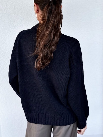 Refined Shoulder Sweater | décontracté et élégant en Lovely Merino Treat de Rosy Green Wool