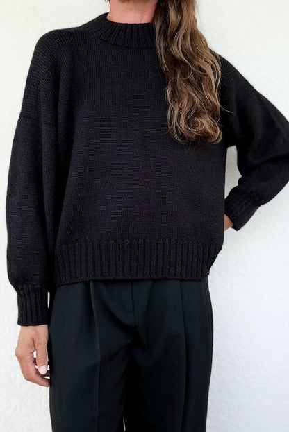 Refined Shoulder Sweater | décontracté et élégant en Lovely Merino Treat de Rosy Green Wool