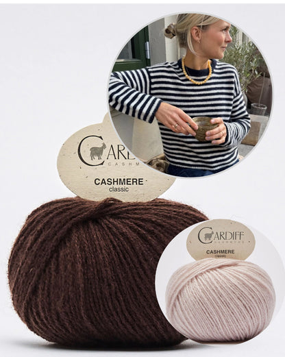 Chemisier Olga | rayures luxueuses en cachemire classique de Cardiff