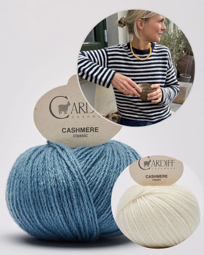 Chemisier Olga | rayures luxueuses en cachemire classique de Cardiff