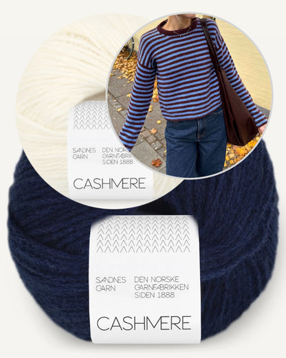 Olga Blouse - Sandnes Edition | luxuriöse Streifen aus Cashmere von Sandnes Garn