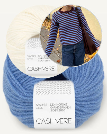 Olga Blouse - Sandnes Edition | luxuriöse Streifen aus Cashmere von Sandnes Garn