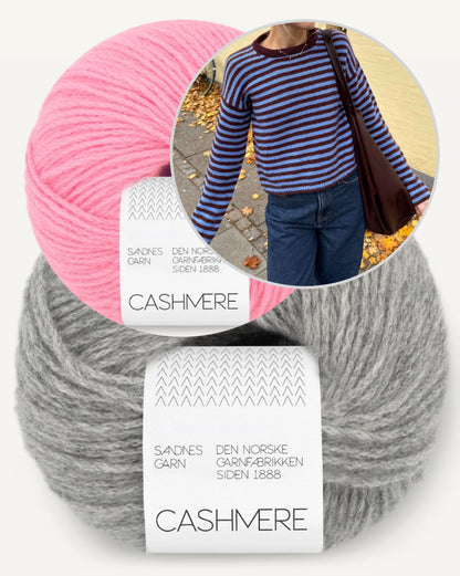 Olga Blouse - Sandnes Edition | luxuriöse Streifen aus Cashmere von Sandnes Garn