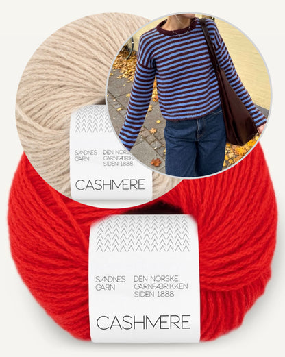 Olga Blouse - Sandnes Edition | luxuriöse Streifen aus Cashmere von Sandnes Garn