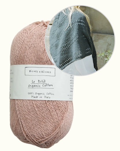 Olivia Shawl | Basic summer shawl made from Le Petit Organic Cotton by Biches & Bûches