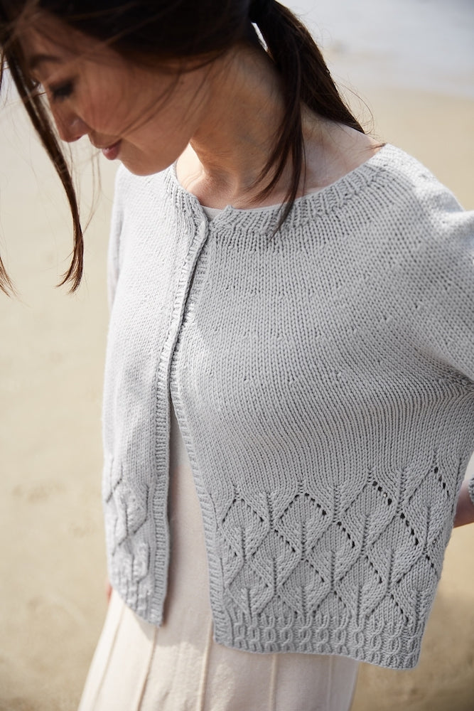 Orlane Sucche, Anleitung Caresse Cardigan, Farbe kugelfisch, 3