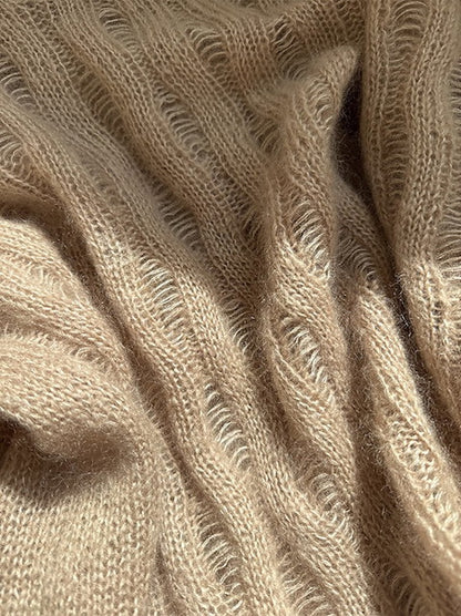 Ripple Loop džemperis | smalka mohēras blūze no “Le Petit Silk & Mohair” dzijas, ko ražo Biches & Bûches