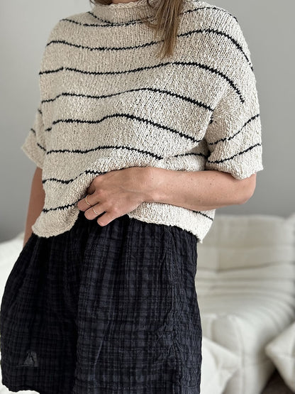 Sea Loop Tee | lässige Streifen aus Cottonwaves von Gepard Garn