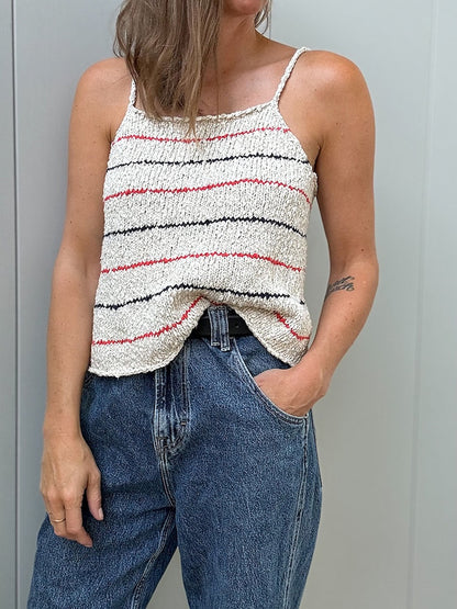 Sea Loop Top | zarte Streifen aus Cottonwaves von Gepard Garn