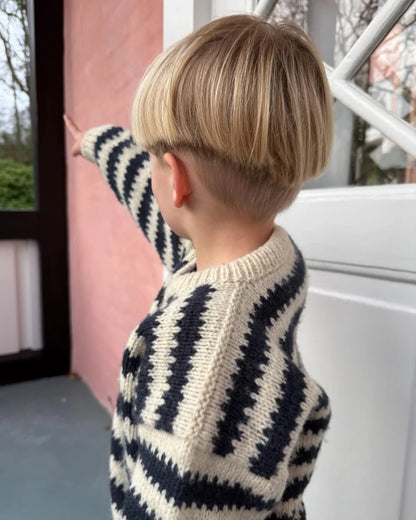 Otto Sweater Kids | contrasting stripes with Atlas by Sandnes Garn